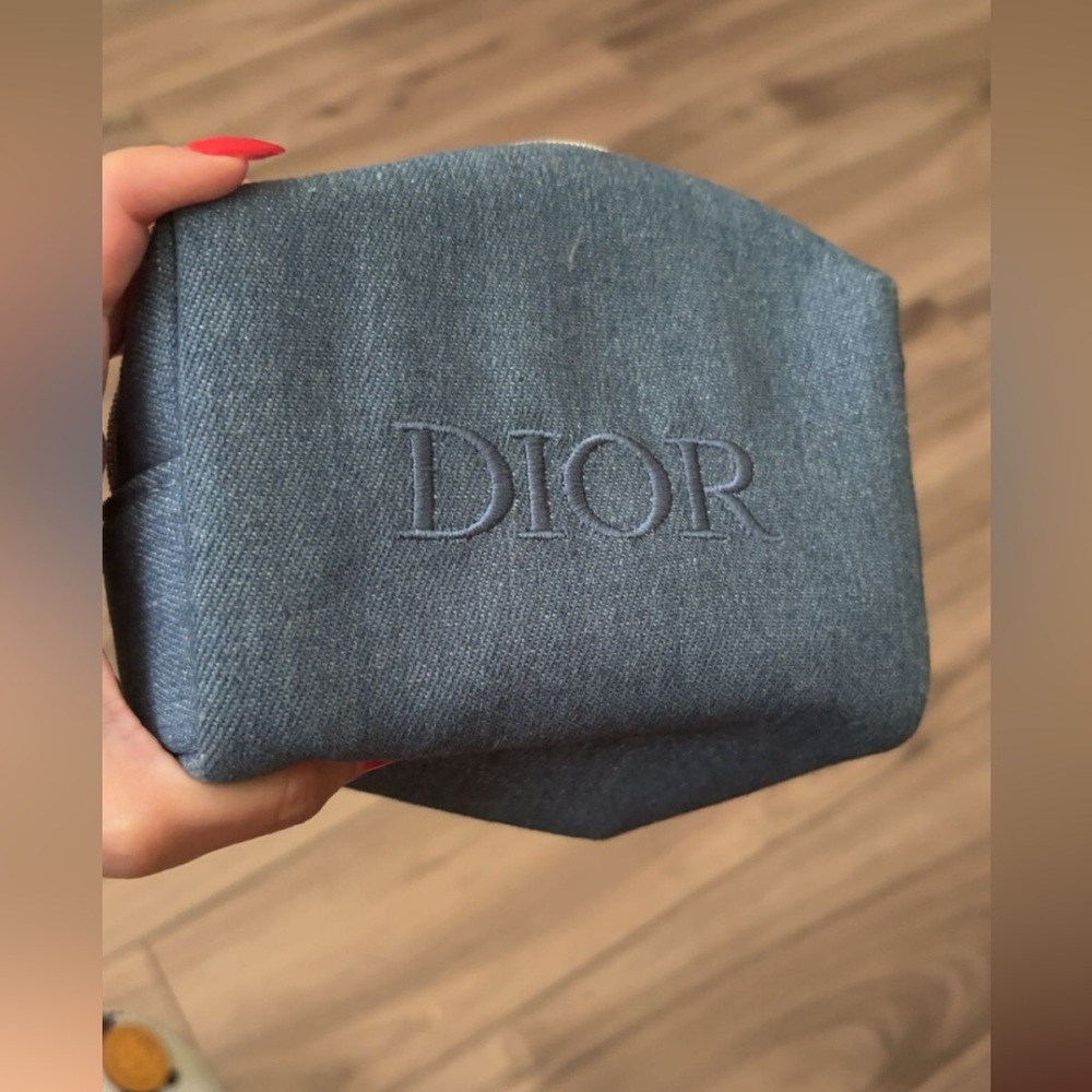 Dior Denim Blue Cosmetic Bag